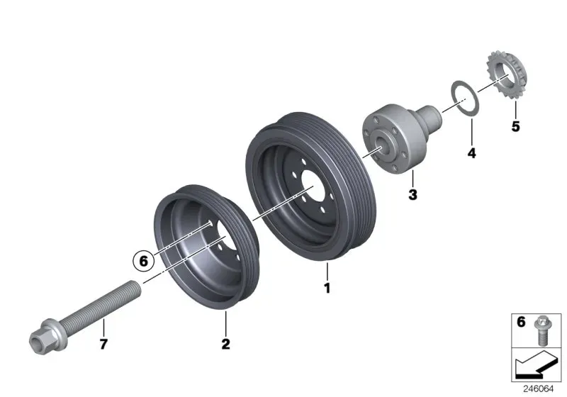 Crankshaft drive diagram