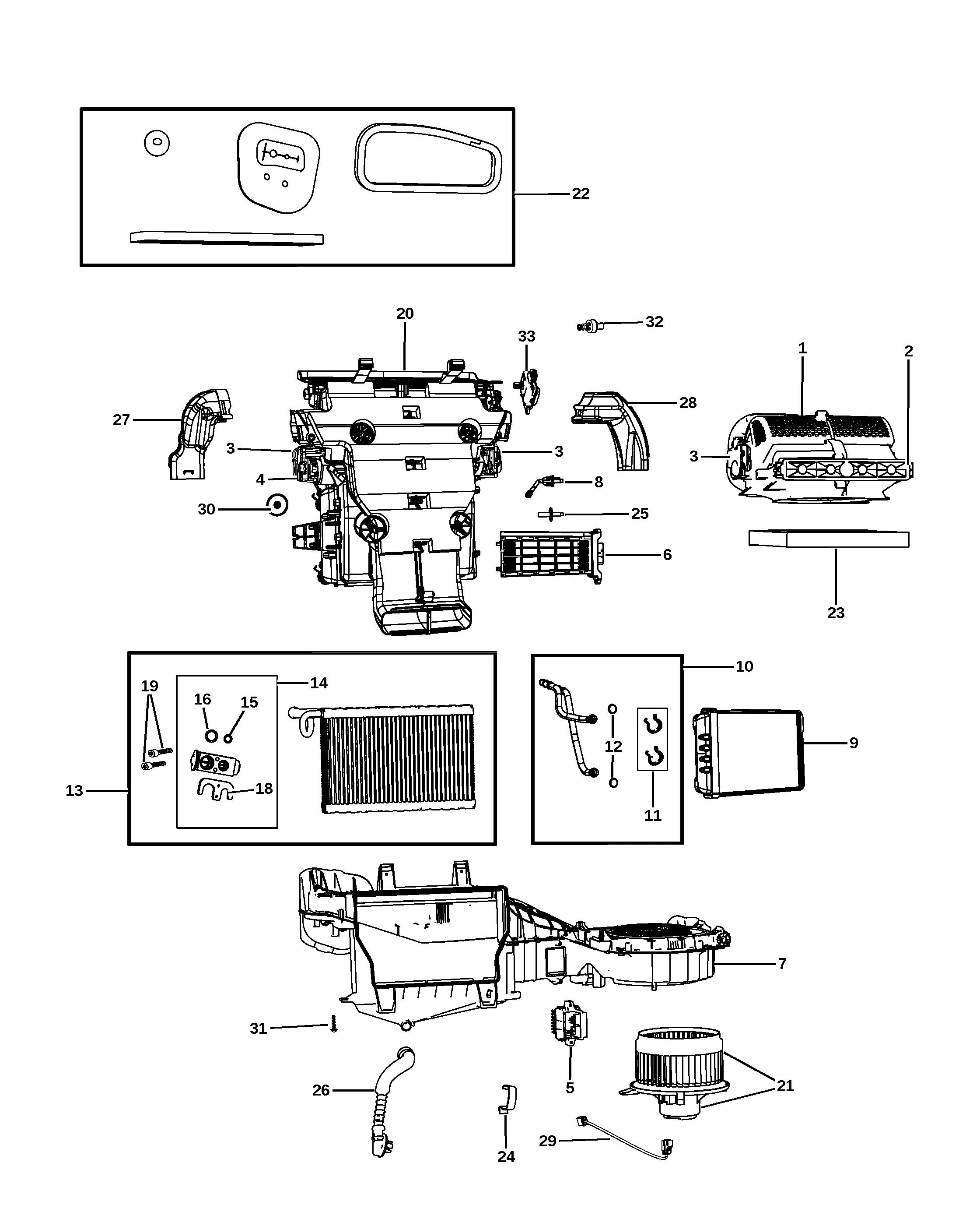 Heater and air conditioning unit diagram