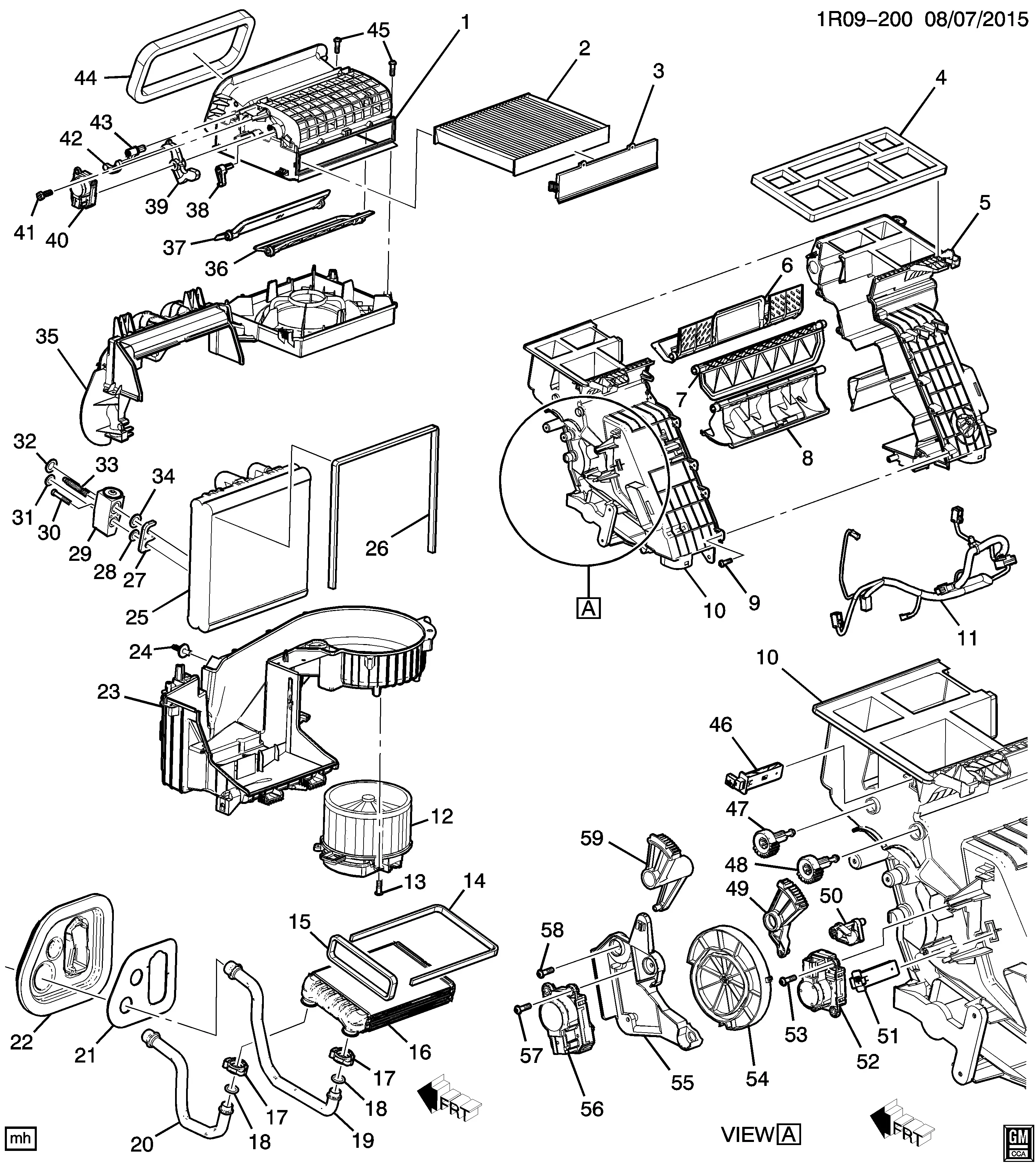 Heater and air conditioning unit diagram