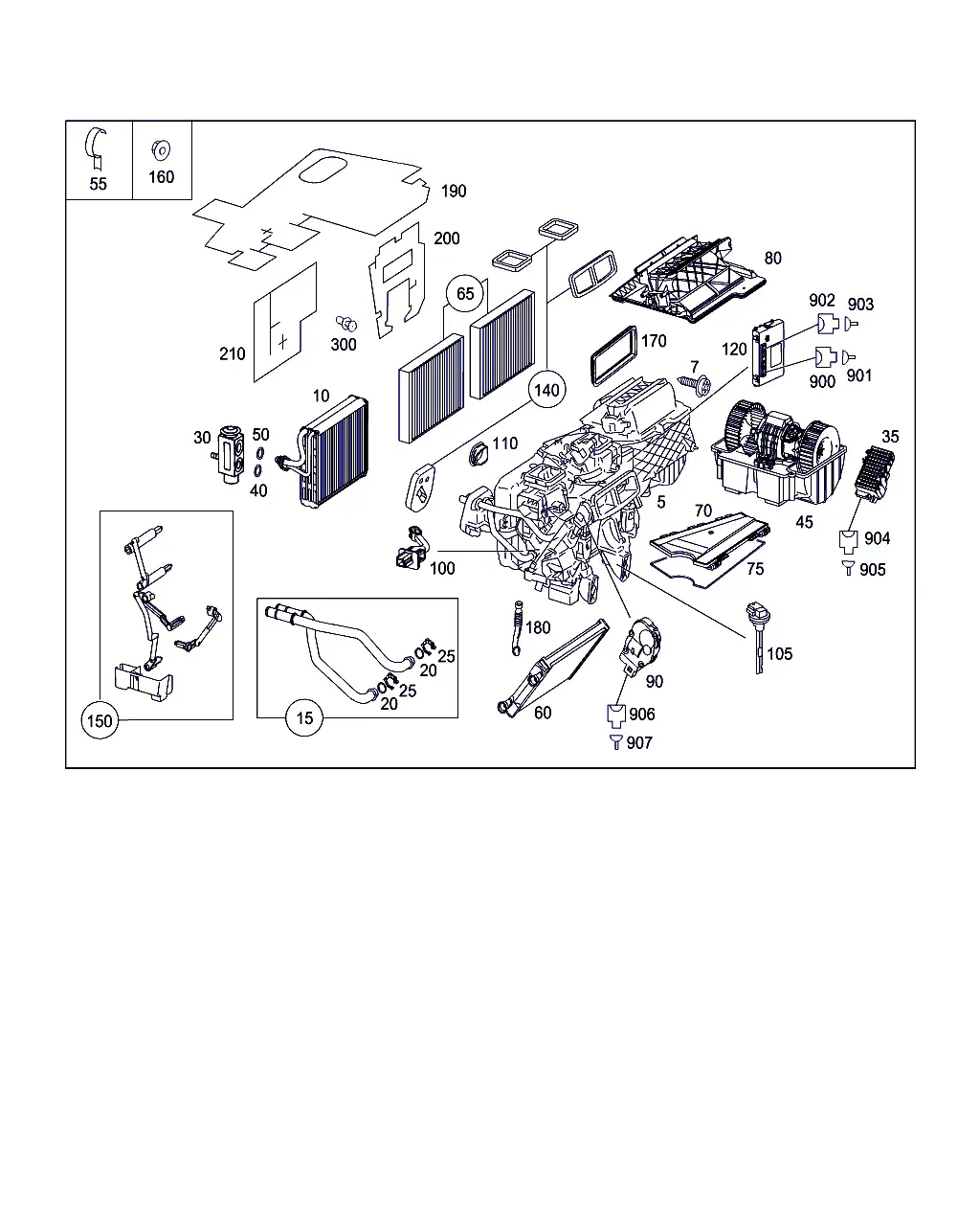 Heater and air conditioning unit diagram