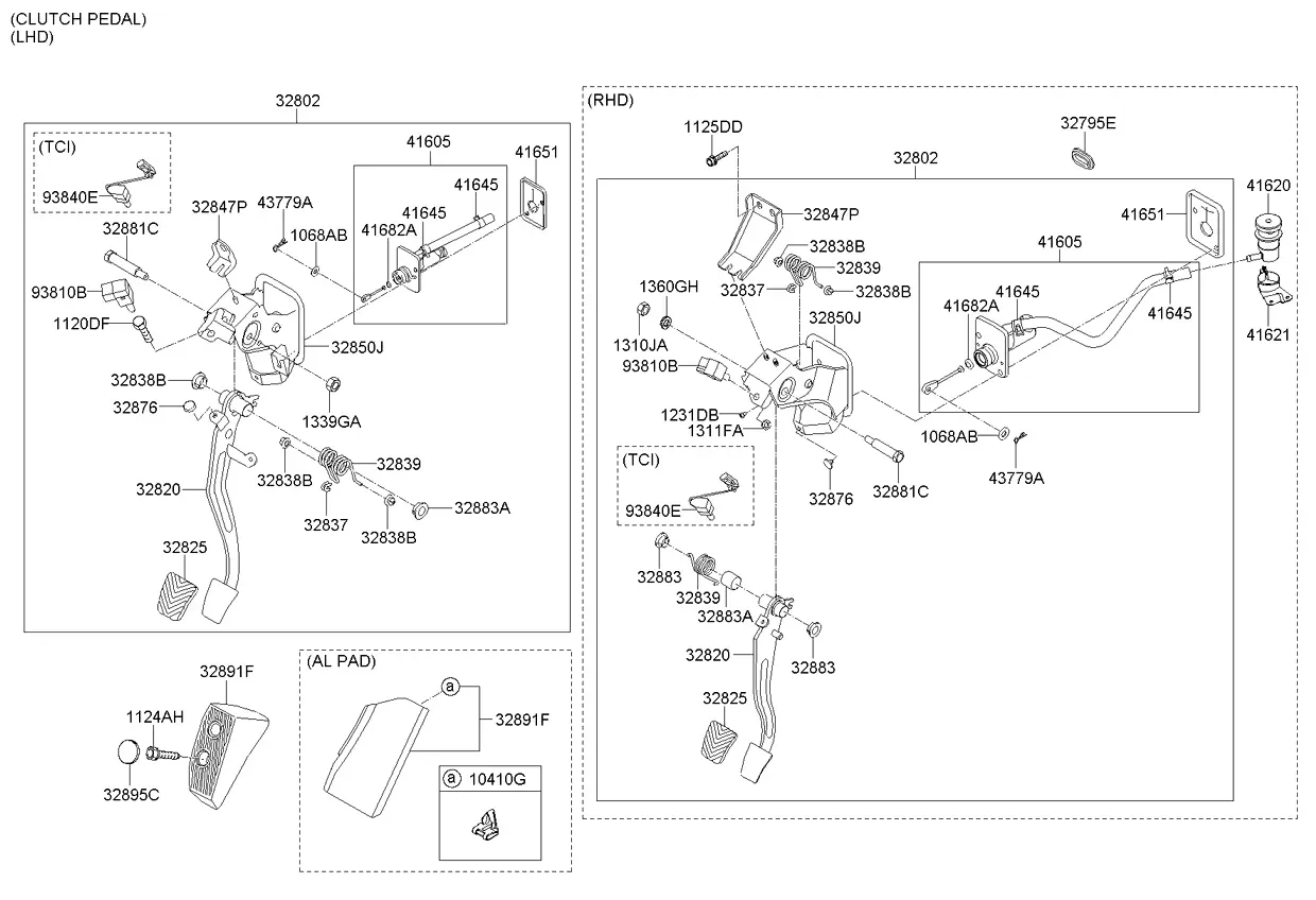 Pedal assembly diagram