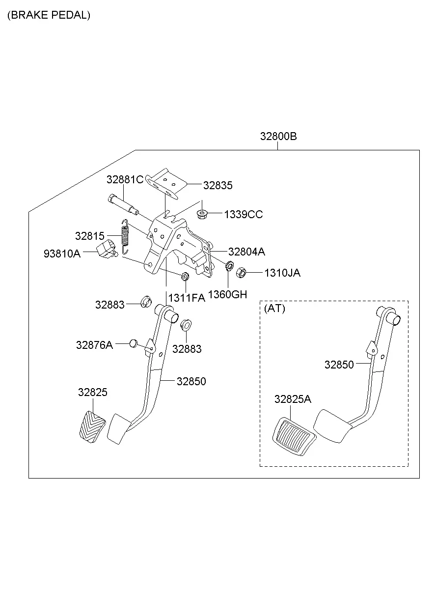 Pedal assembly diagram