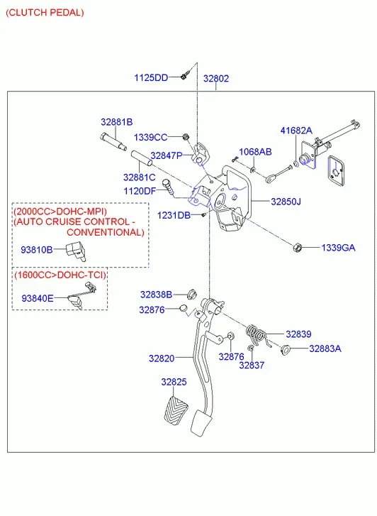 Pedal assembly diagram