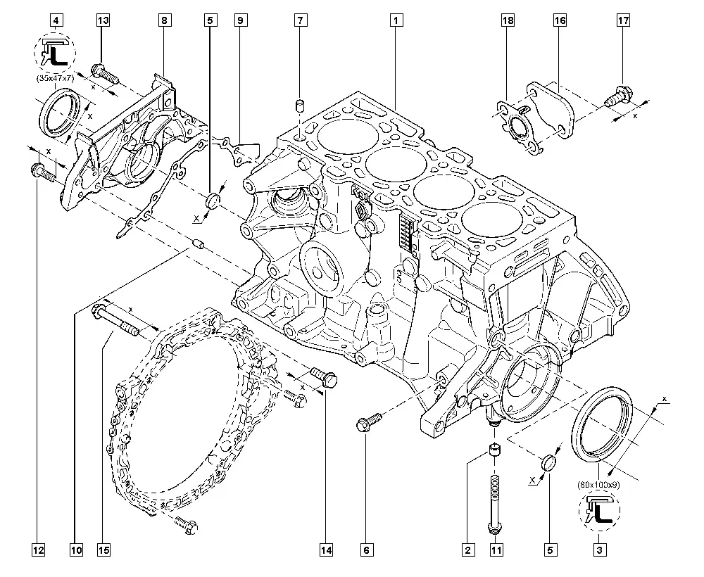 Cylinder block diagram