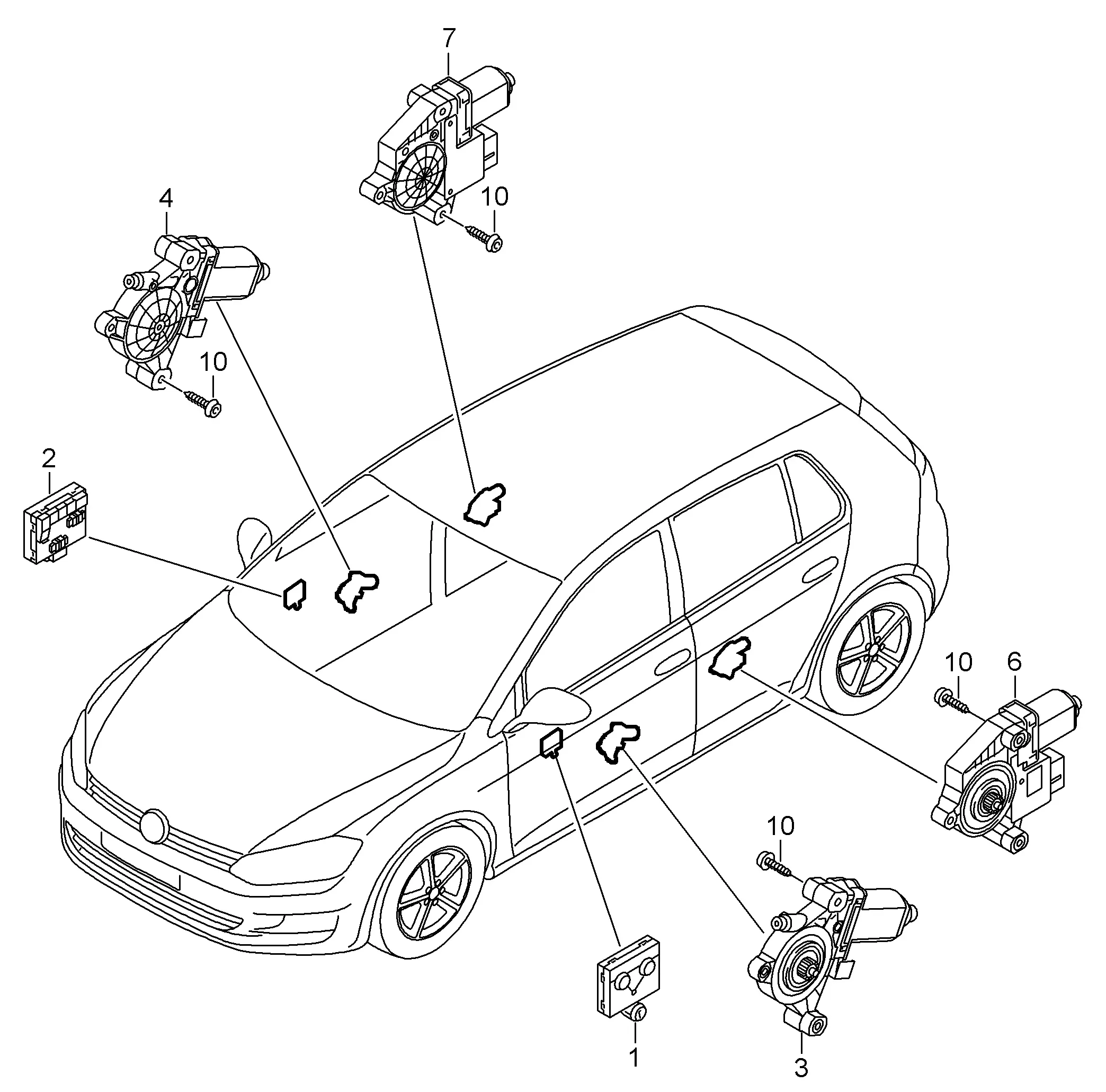 Door control unit diagram