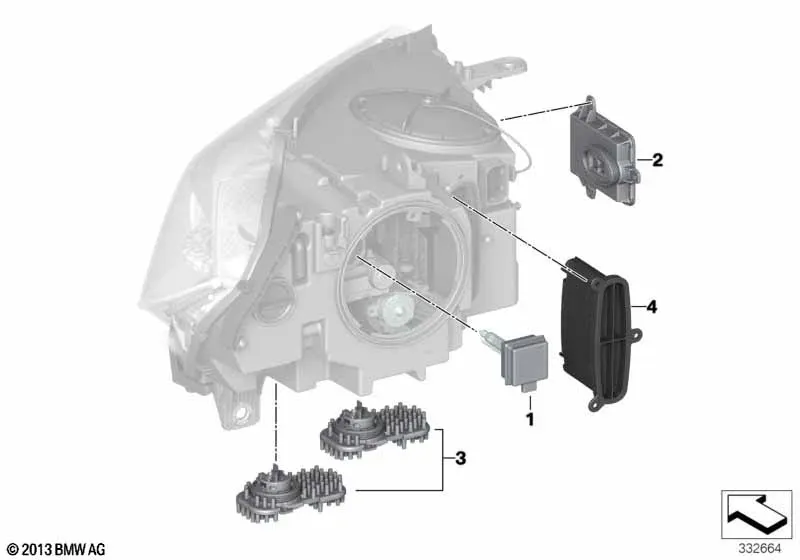 Headlamp control unit diagram