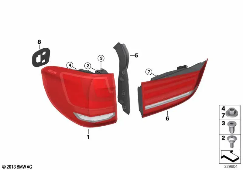 Tail lamp diagram