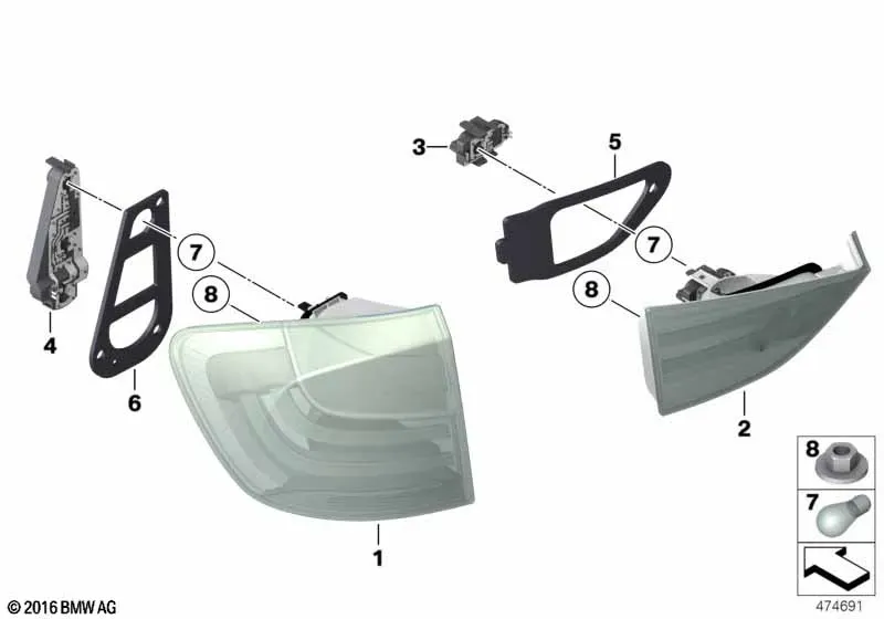 Tail lamp diagram