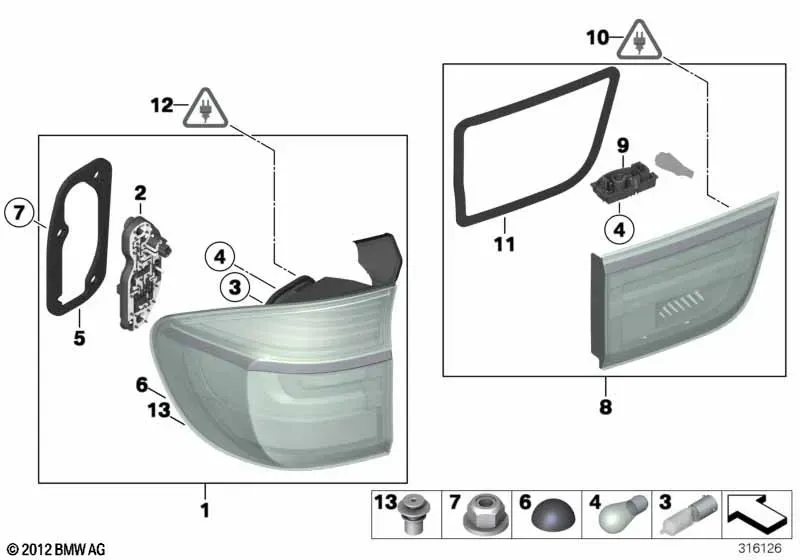 Tail lamp diagram