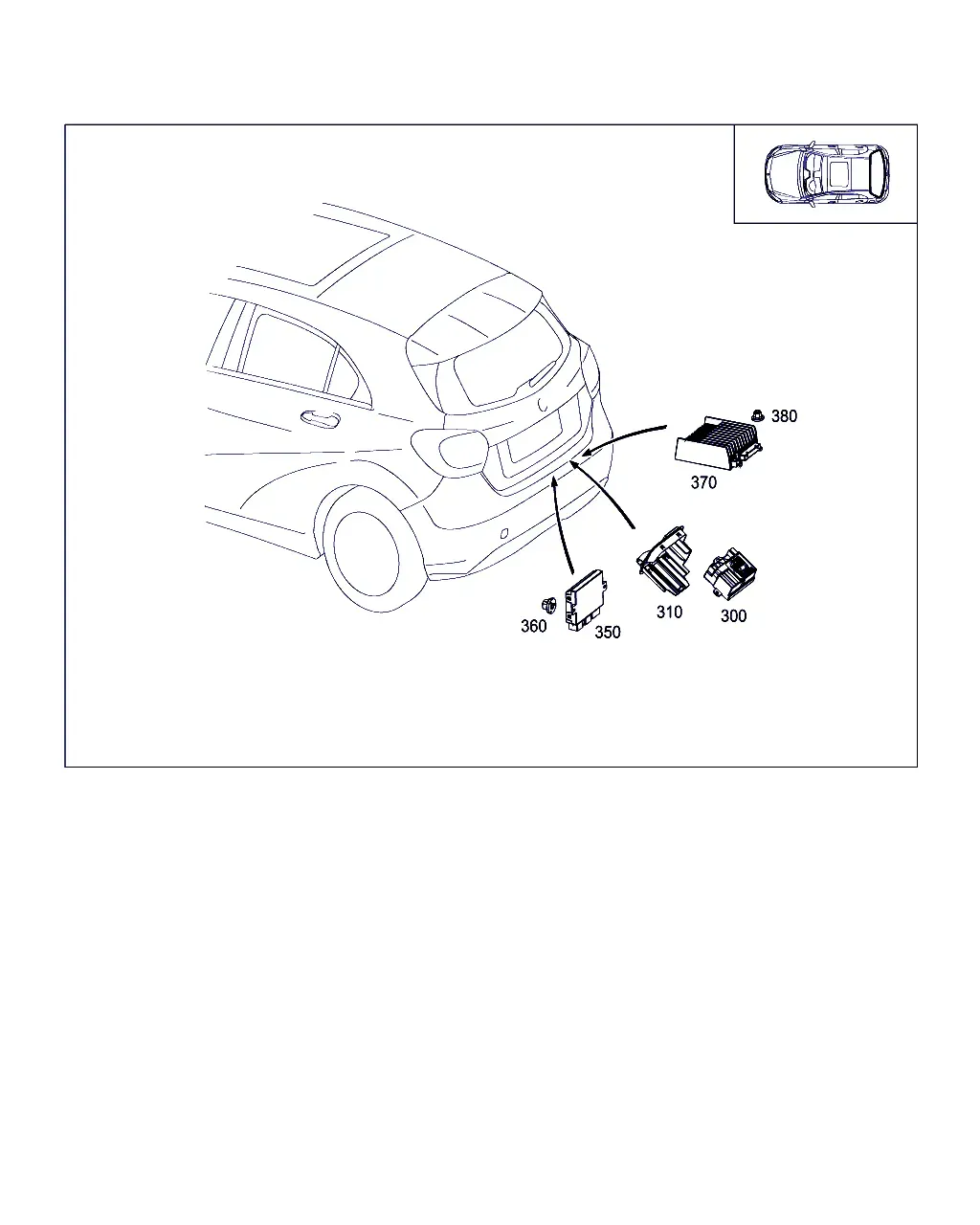 Control unit in luggage compartment diagram