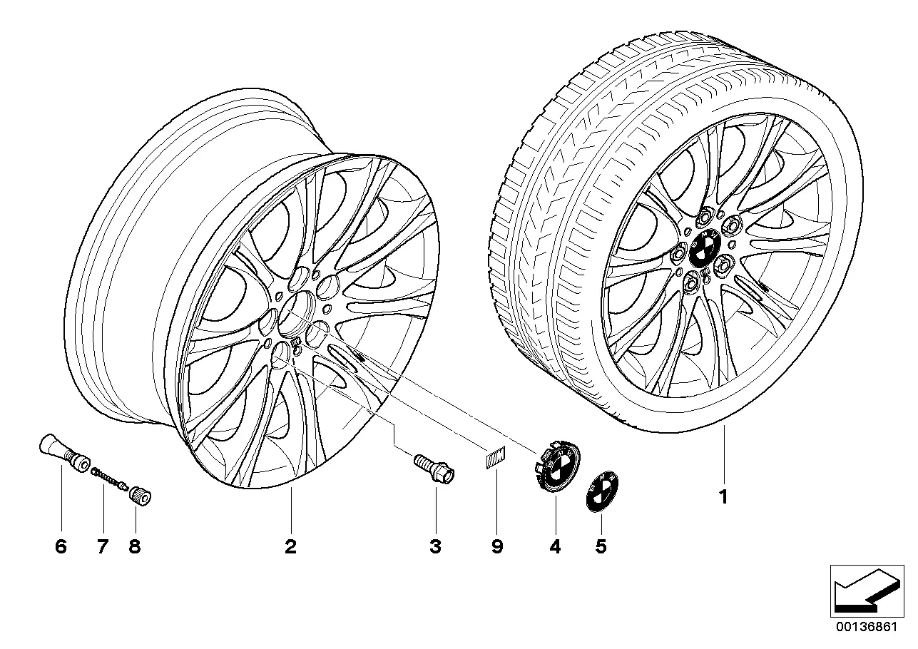 Alloy wheel diagram