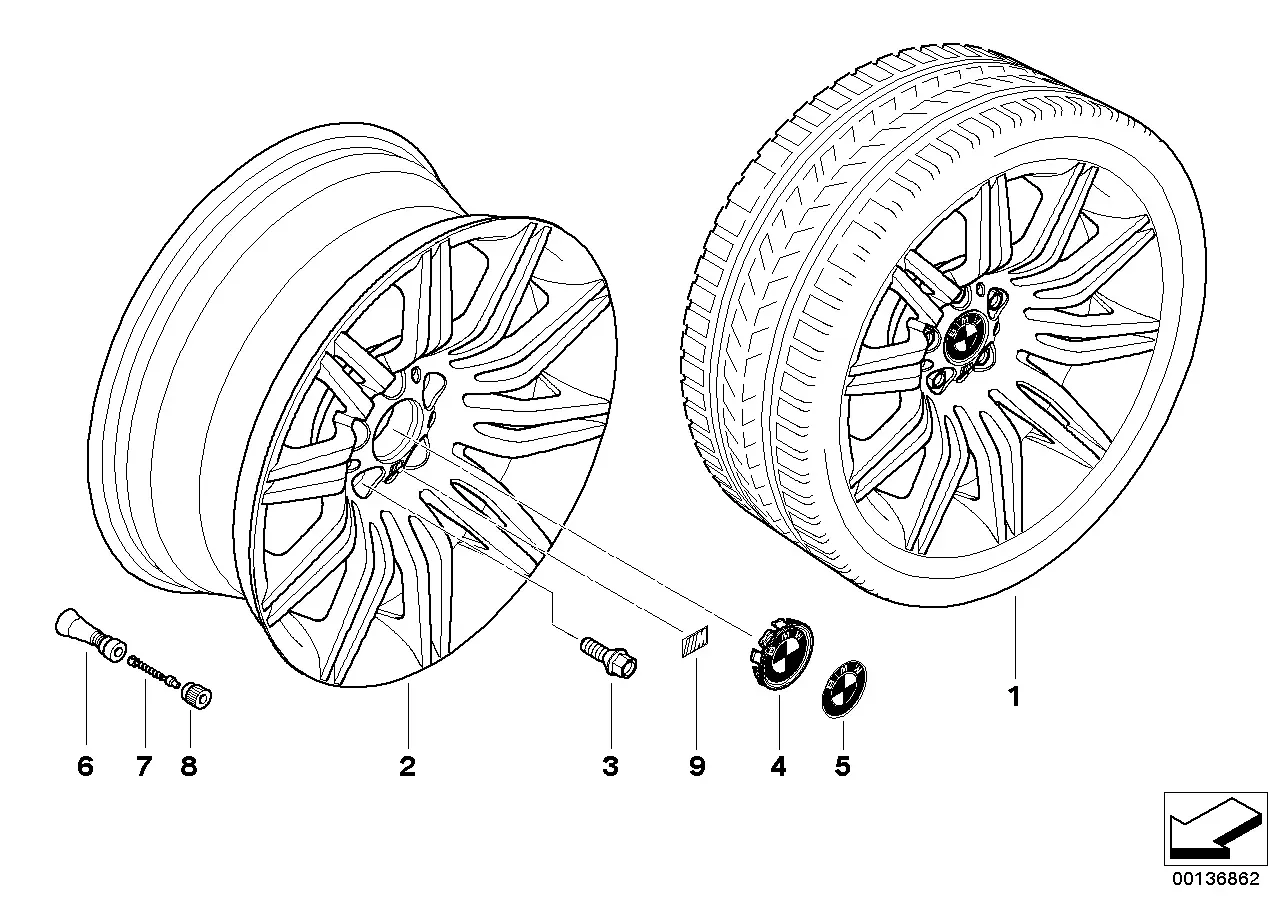 Alloy wheel diagram