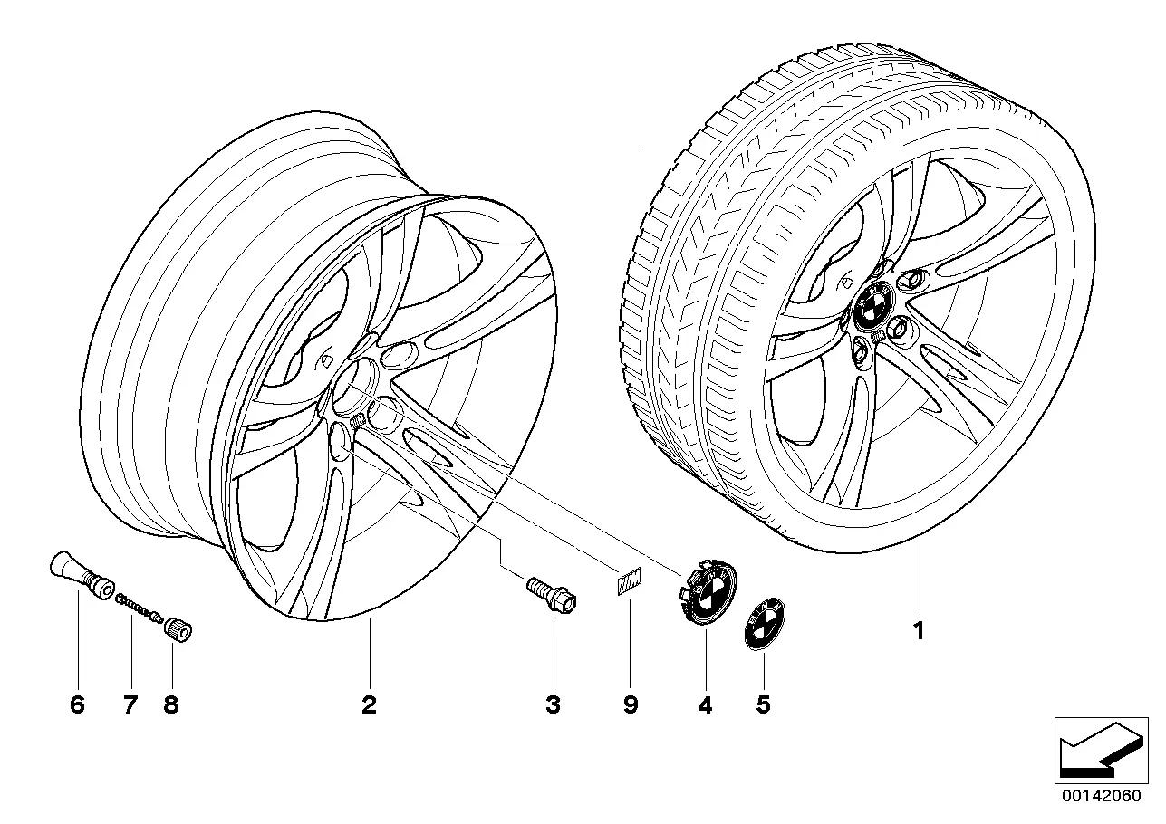 Alloy wheel diagram