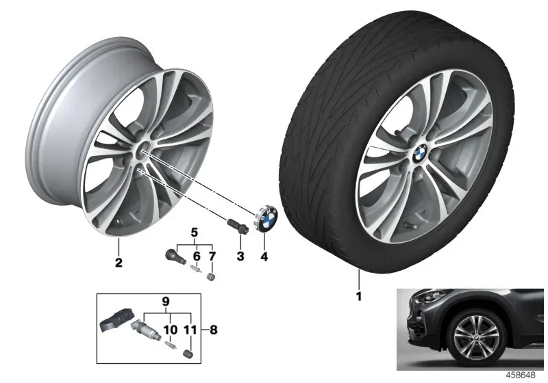 Light-alloy wheel diagram