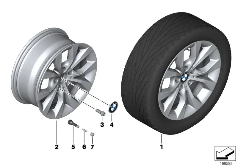 Light alloy wheel diagram
