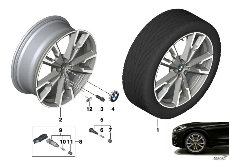 Light alloy wheel diagram