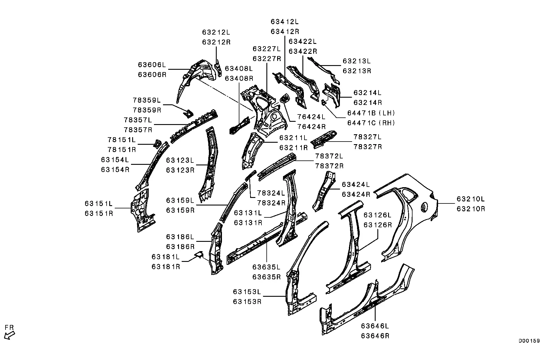 Body side structure diagram