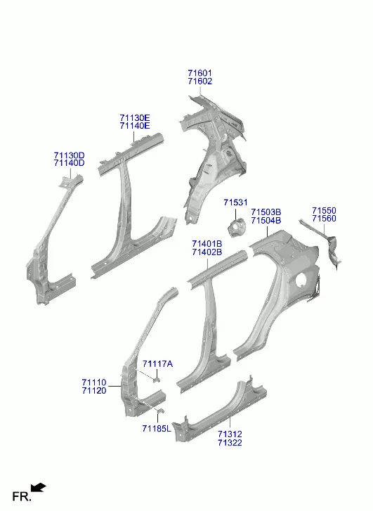 Body side panel diagram