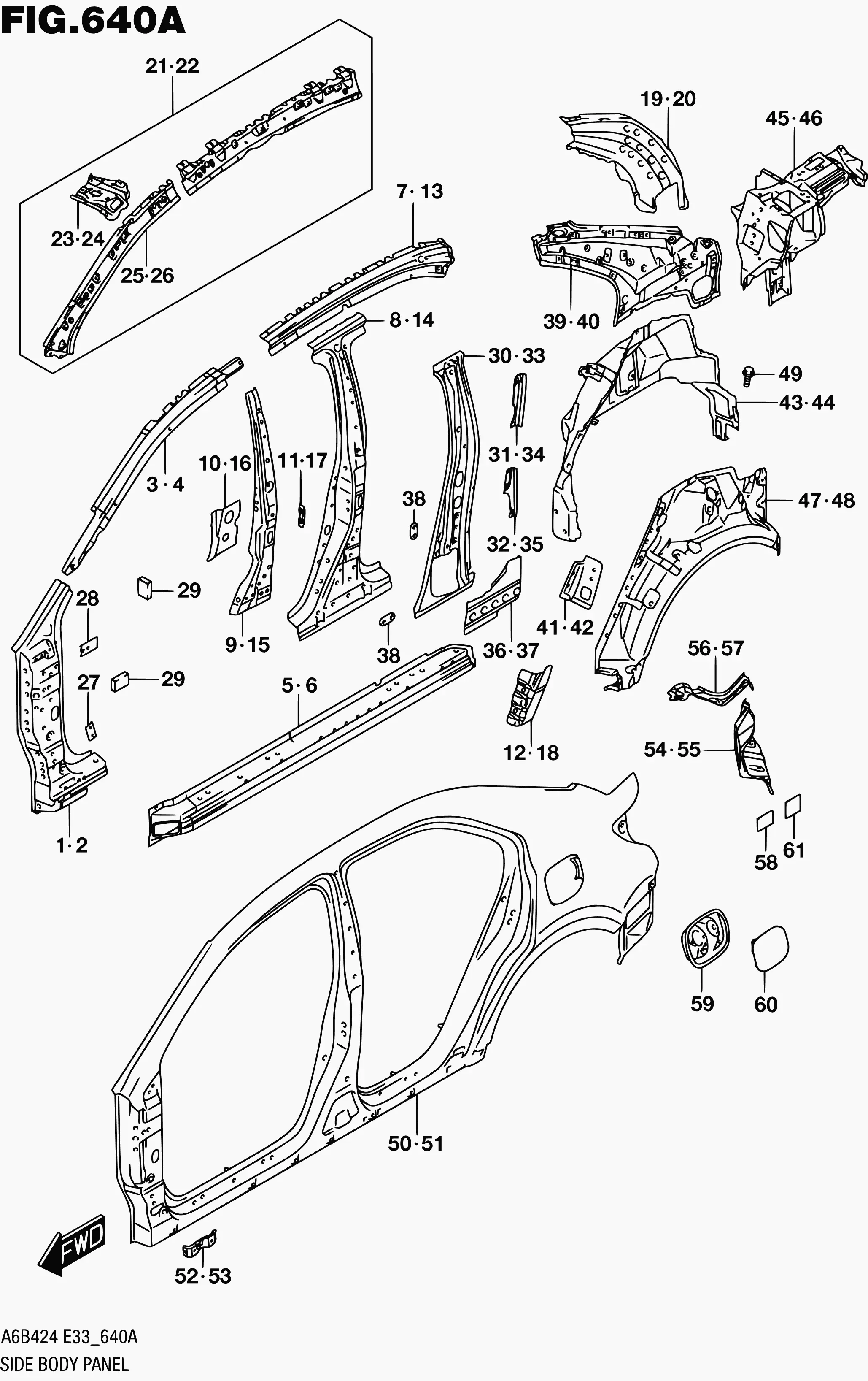 Body side panel diagram