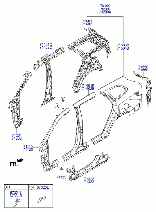 Body side panel diagram