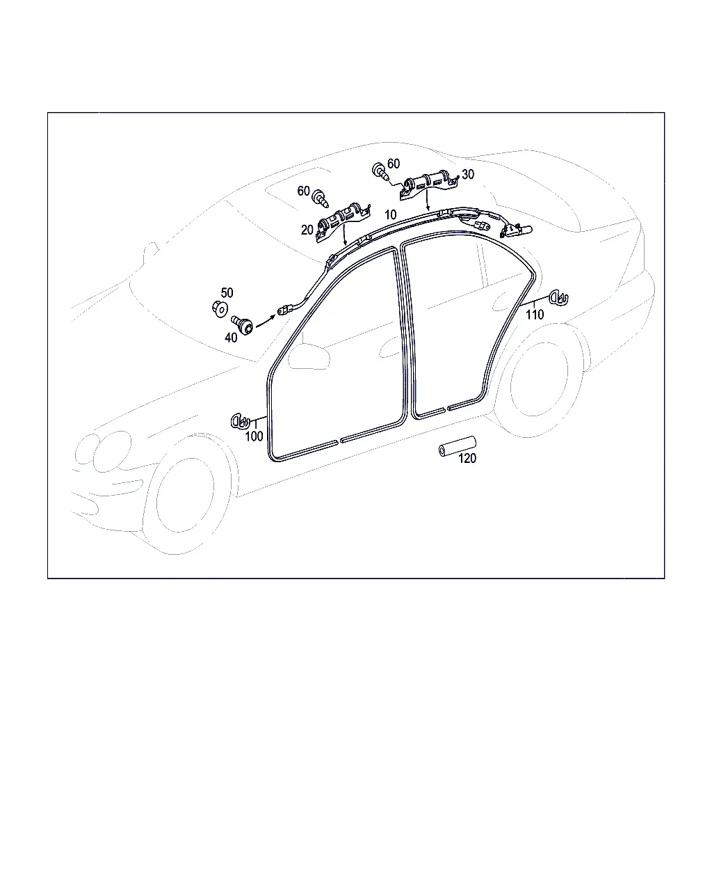 Side curtain airbag diagram