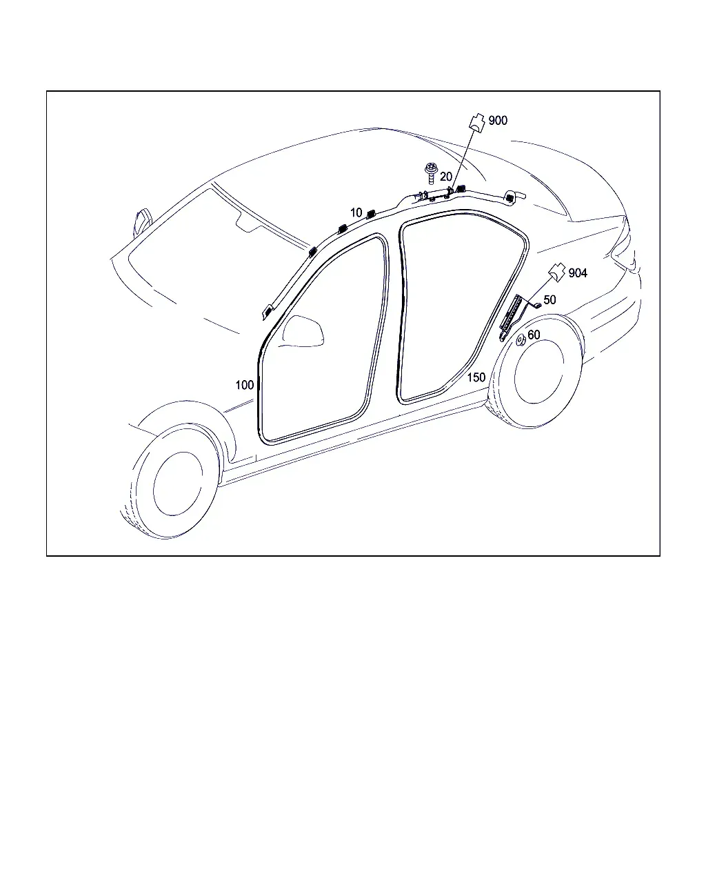 Side curtain airbag diagram