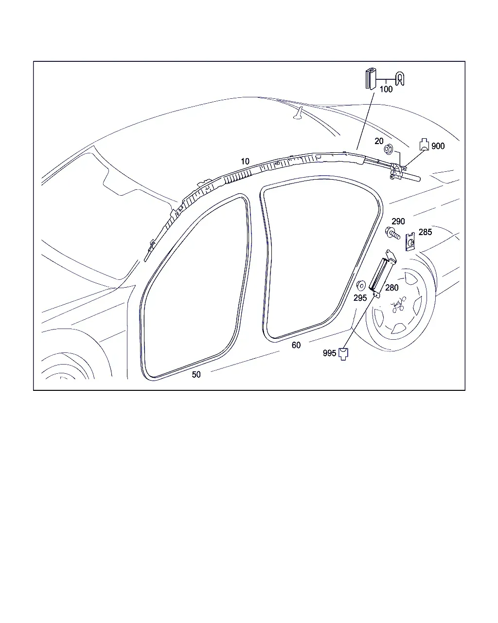 Side curtain airbag diagram