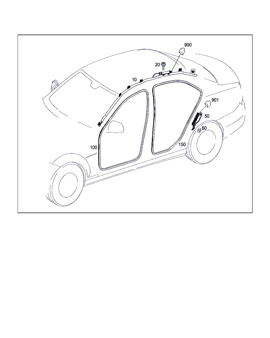 Side curtain airbag diagram