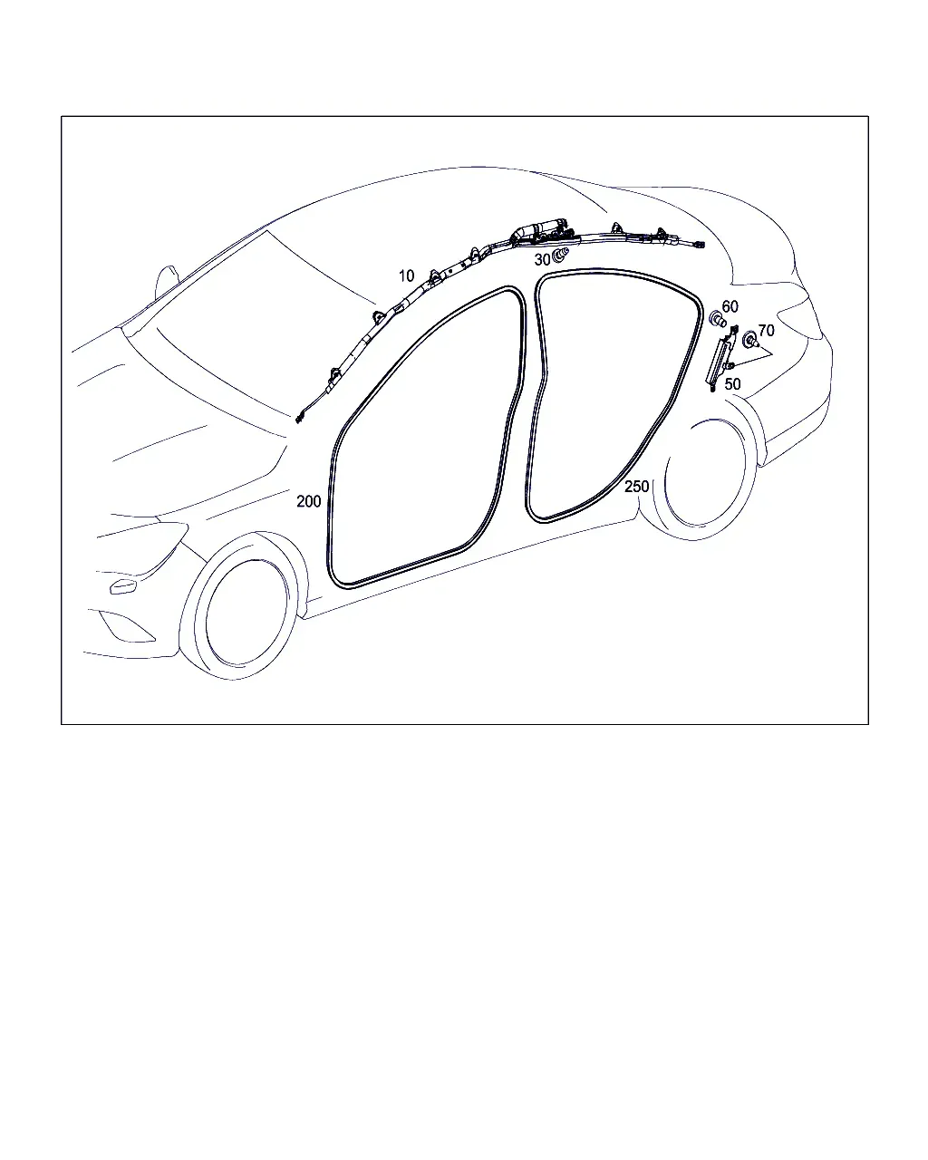 Side curtain airbag diagram