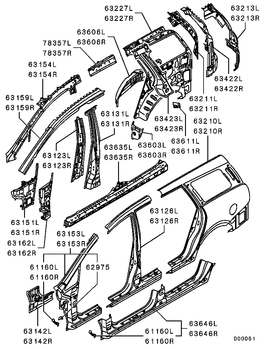 Body side panel diagram