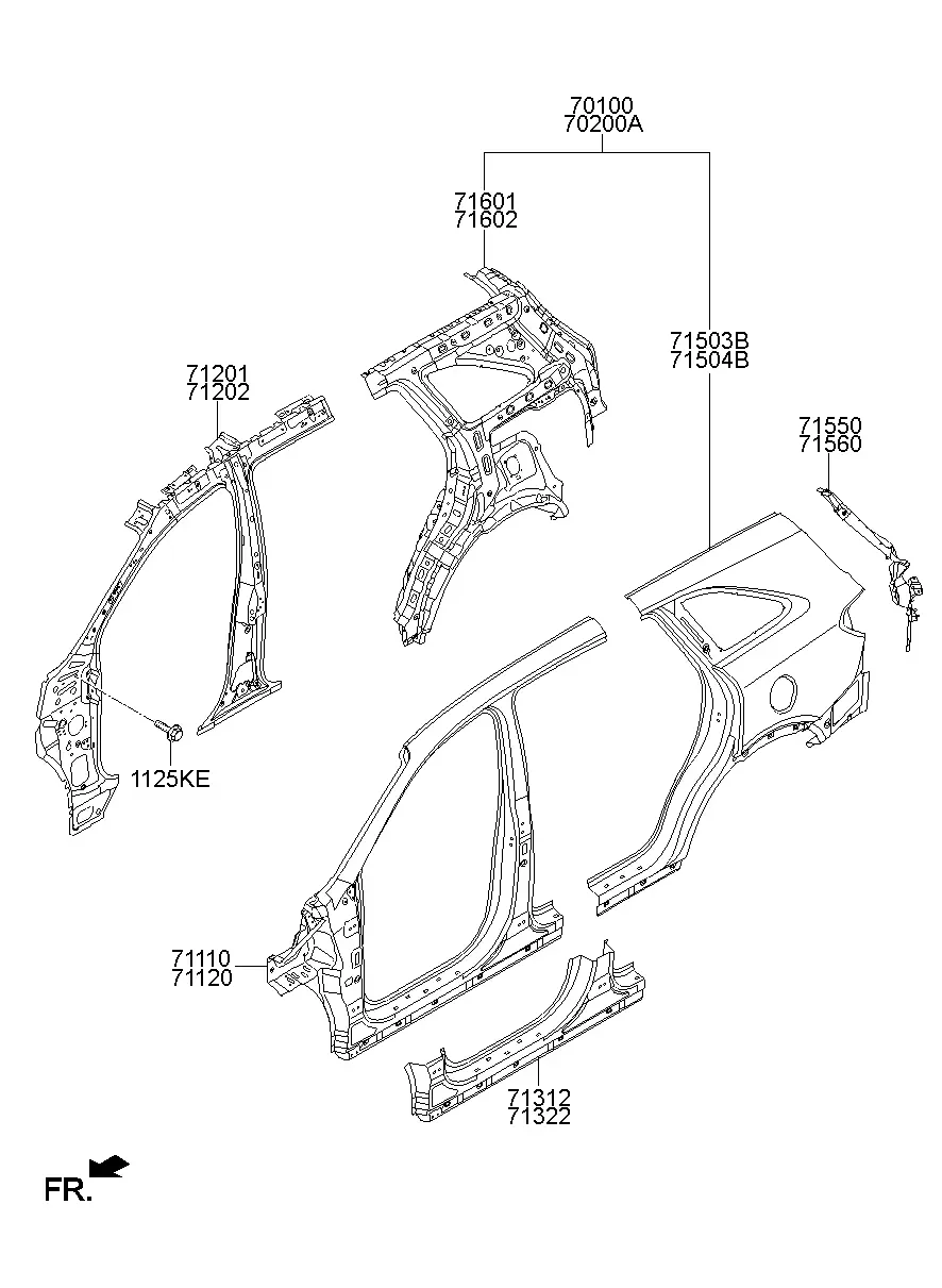 Body side panel diagram
