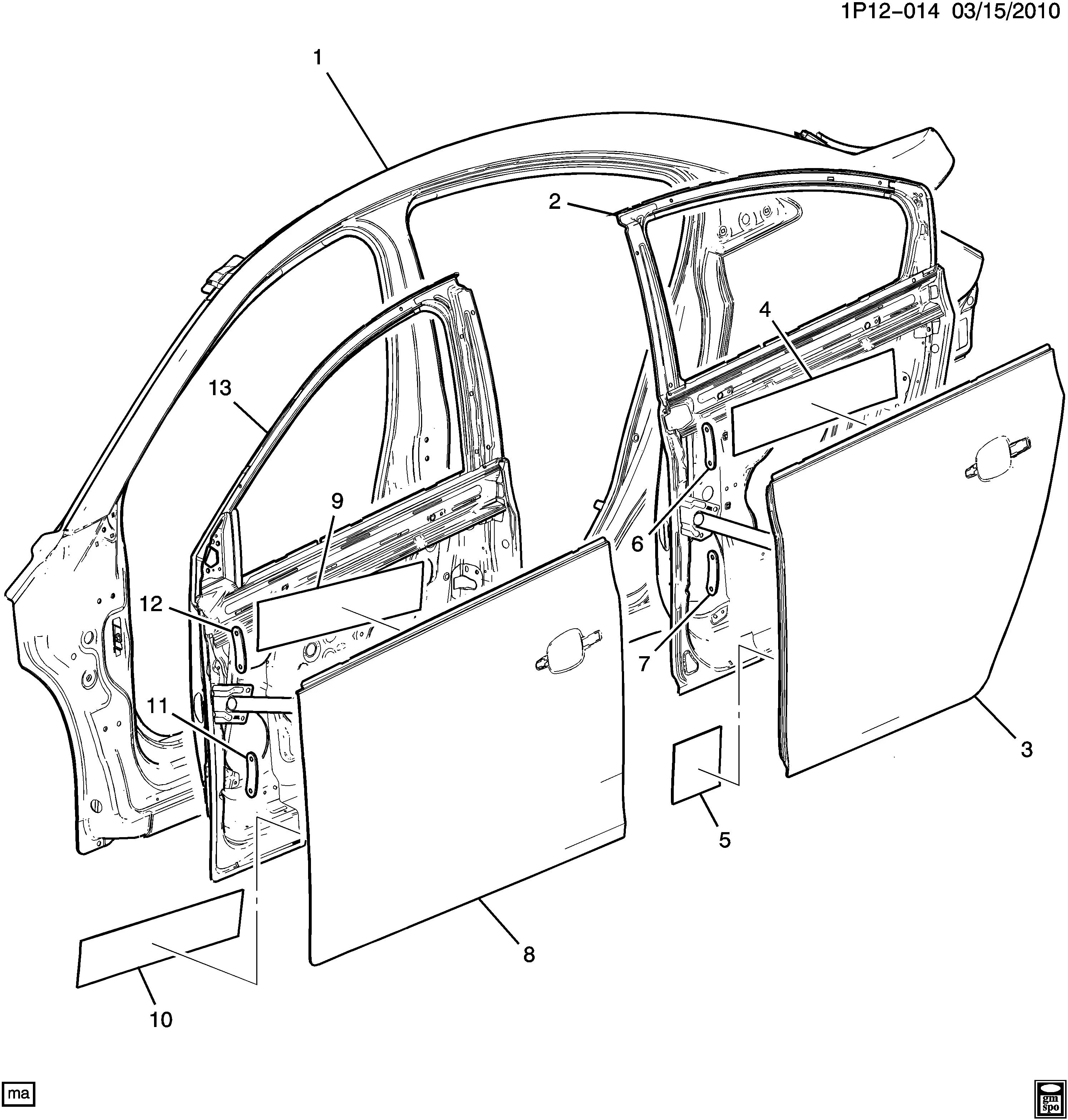 Body side panel diagram