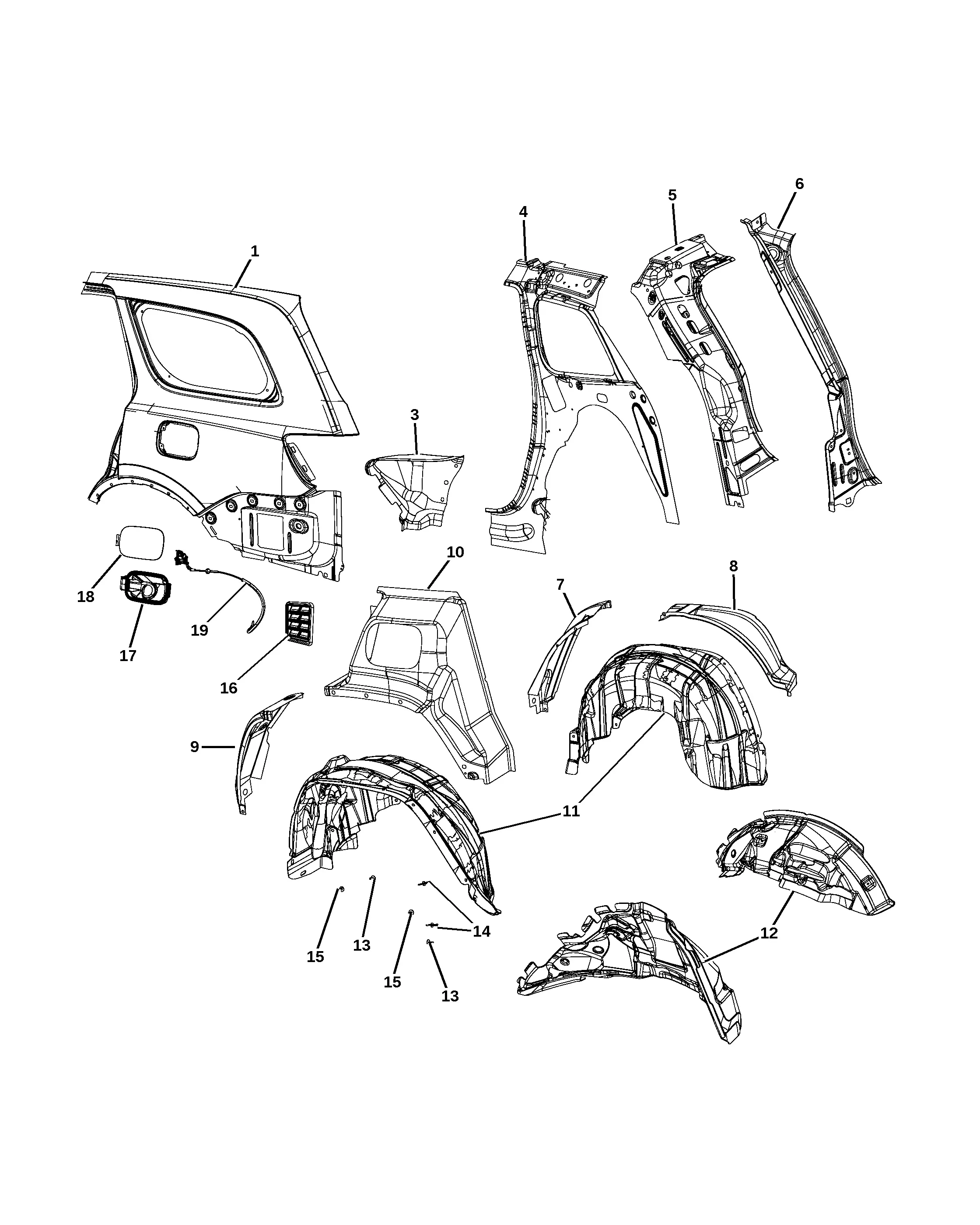 Body side panel diagram