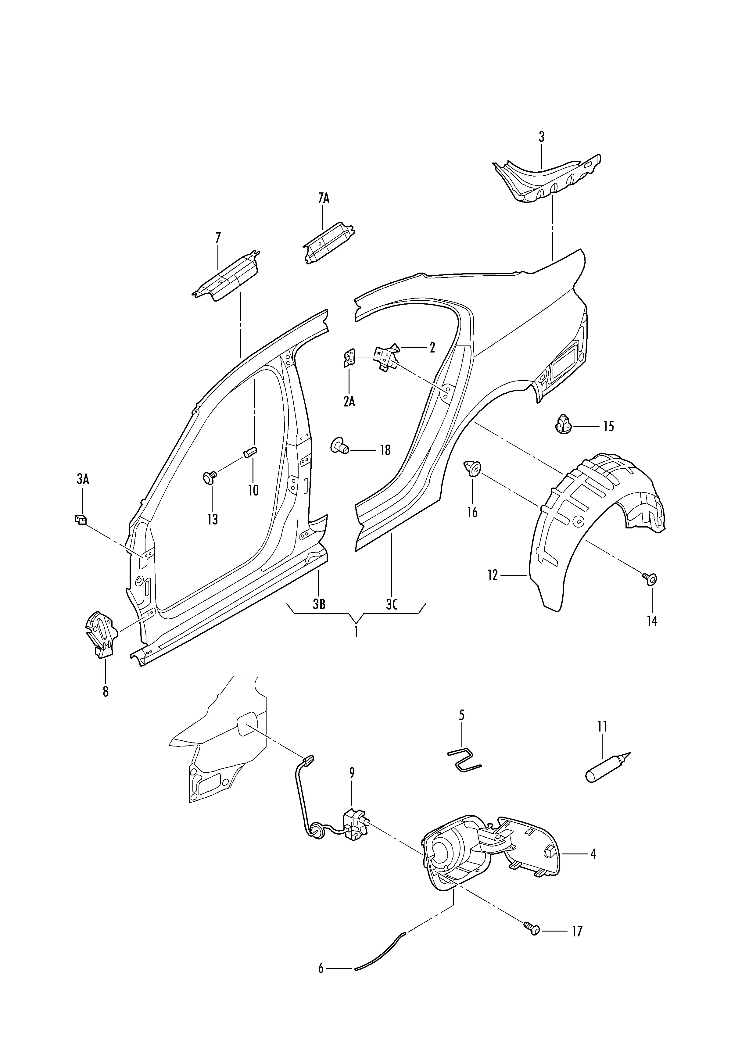 Body side panel diagram