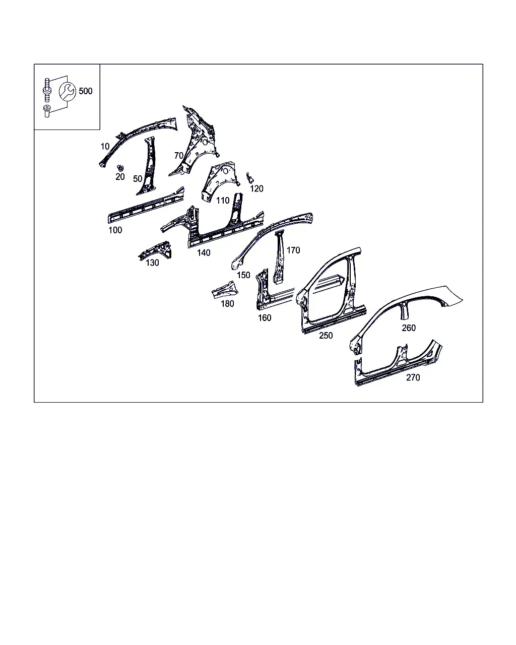 Body side panel diagram