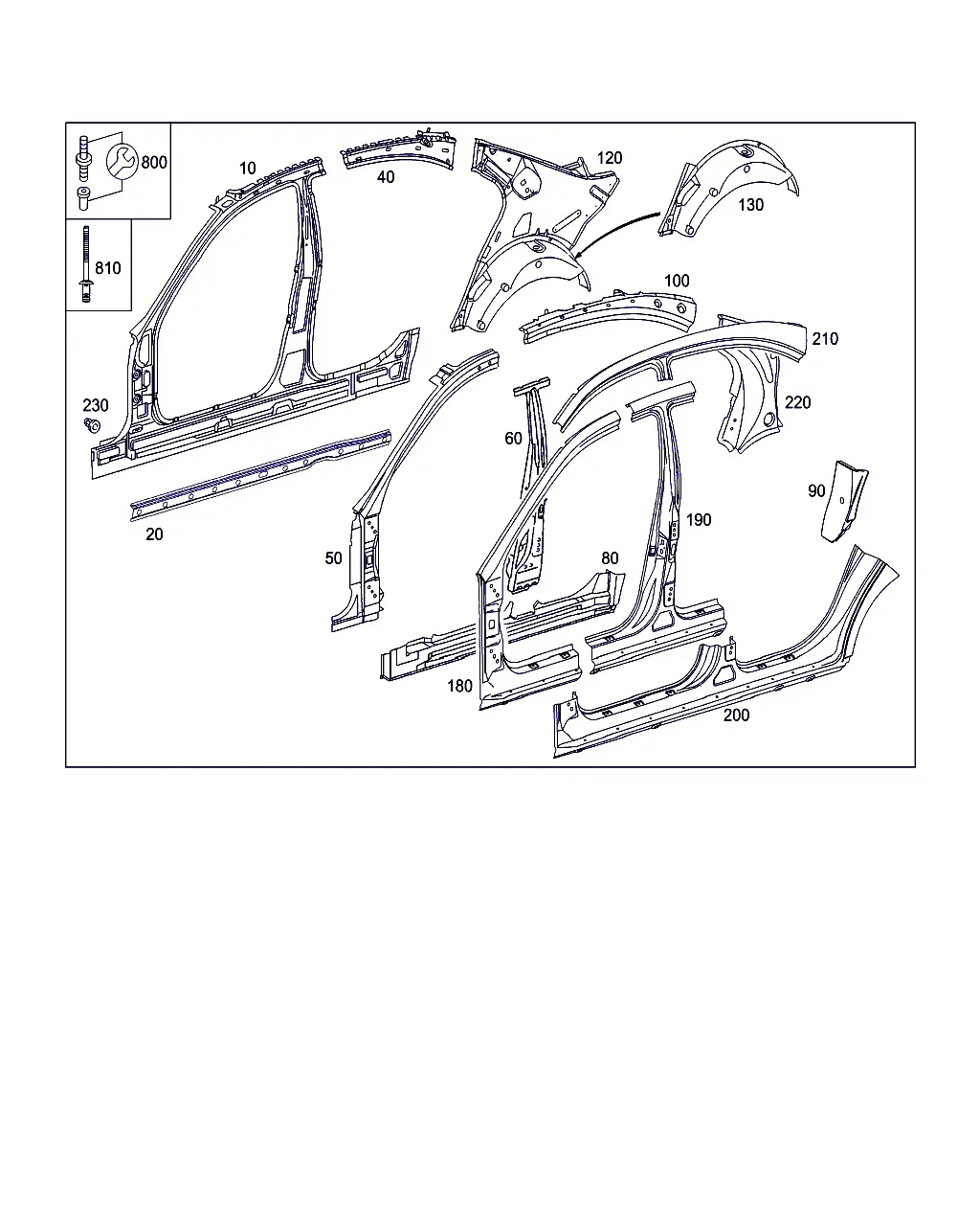 Body side panel diagram