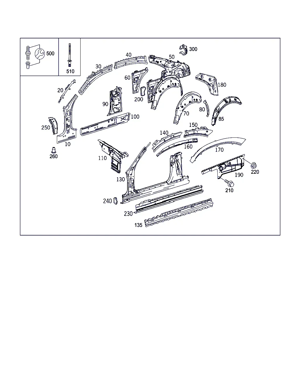 Body side panel diagram