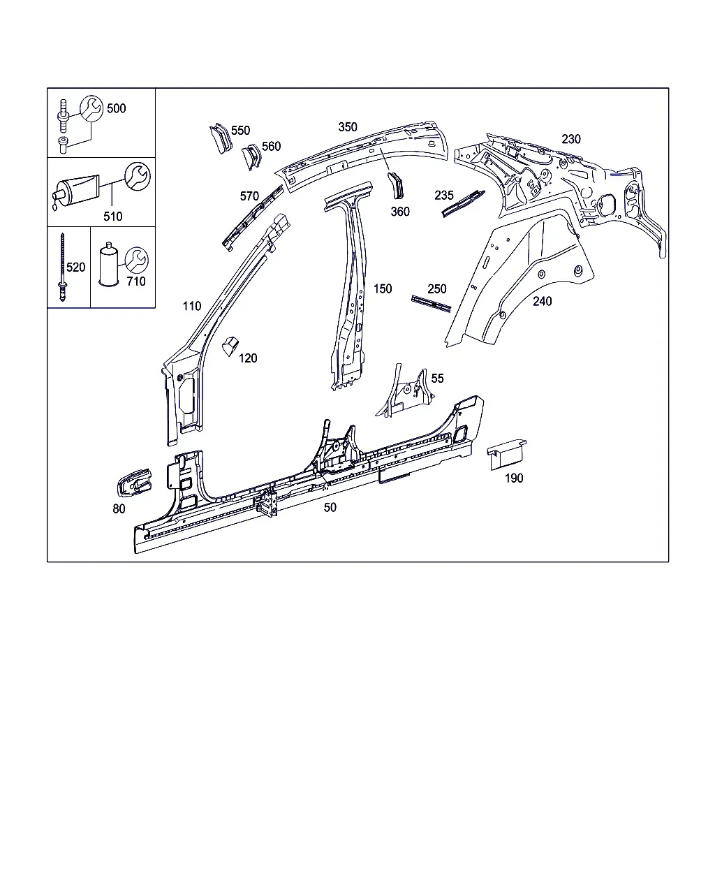 Body side panel diagram