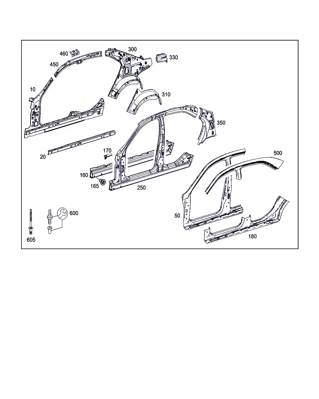 Body side panel diagram