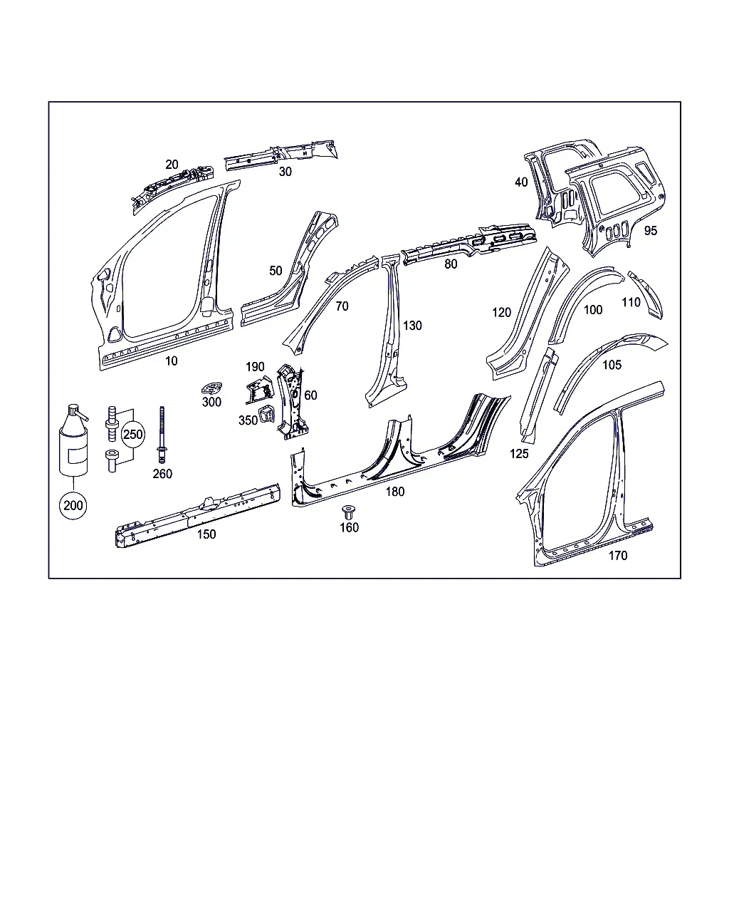 Body side panel diagram