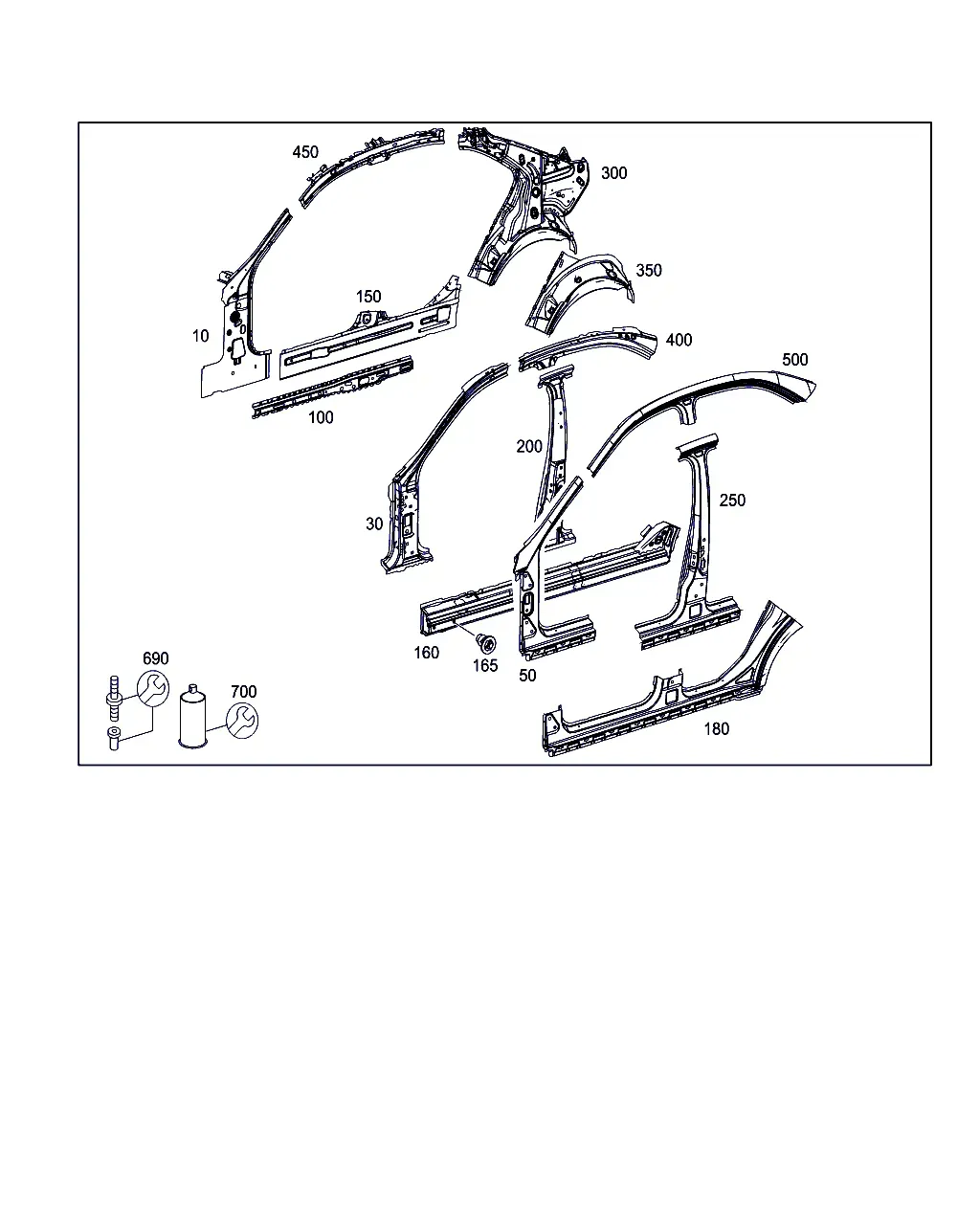 Body side panel diagram