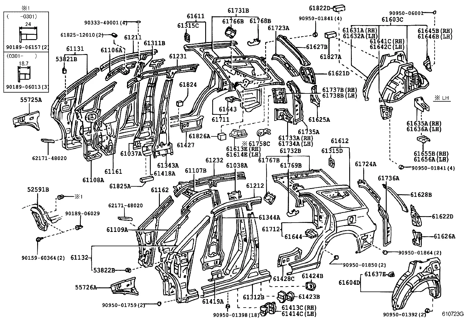 Side body panel diagram