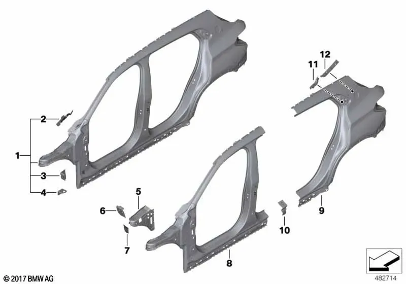 Body side panel diagram