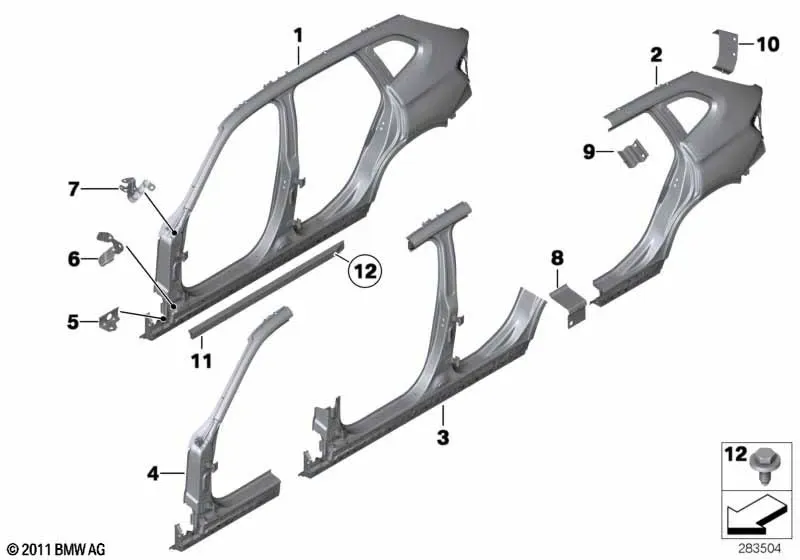 Body side panel diagram