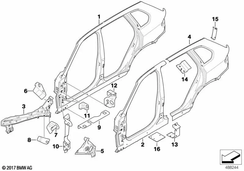Body side panel diagram