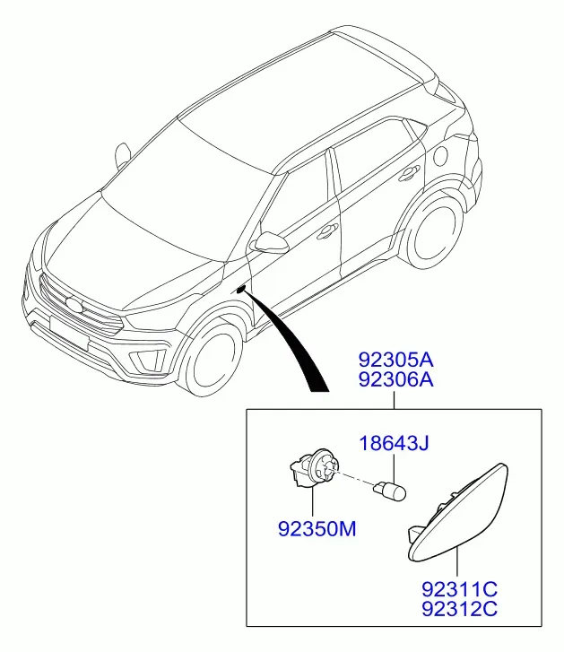 Side turn signal repeater diagram