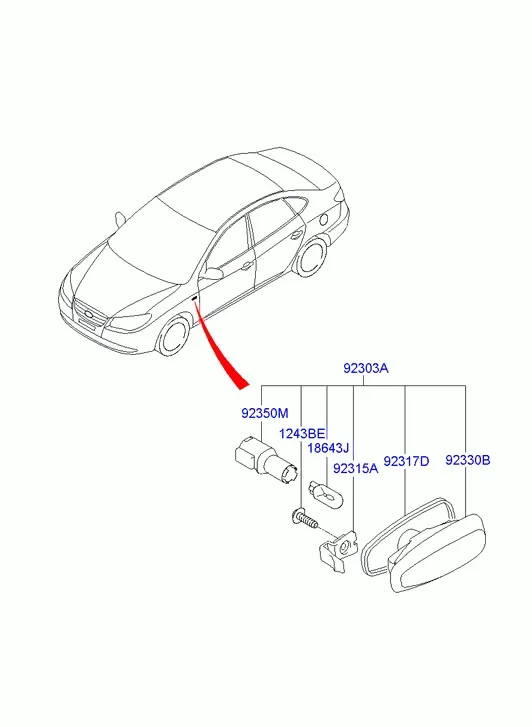 Side turn signal repeater diagram