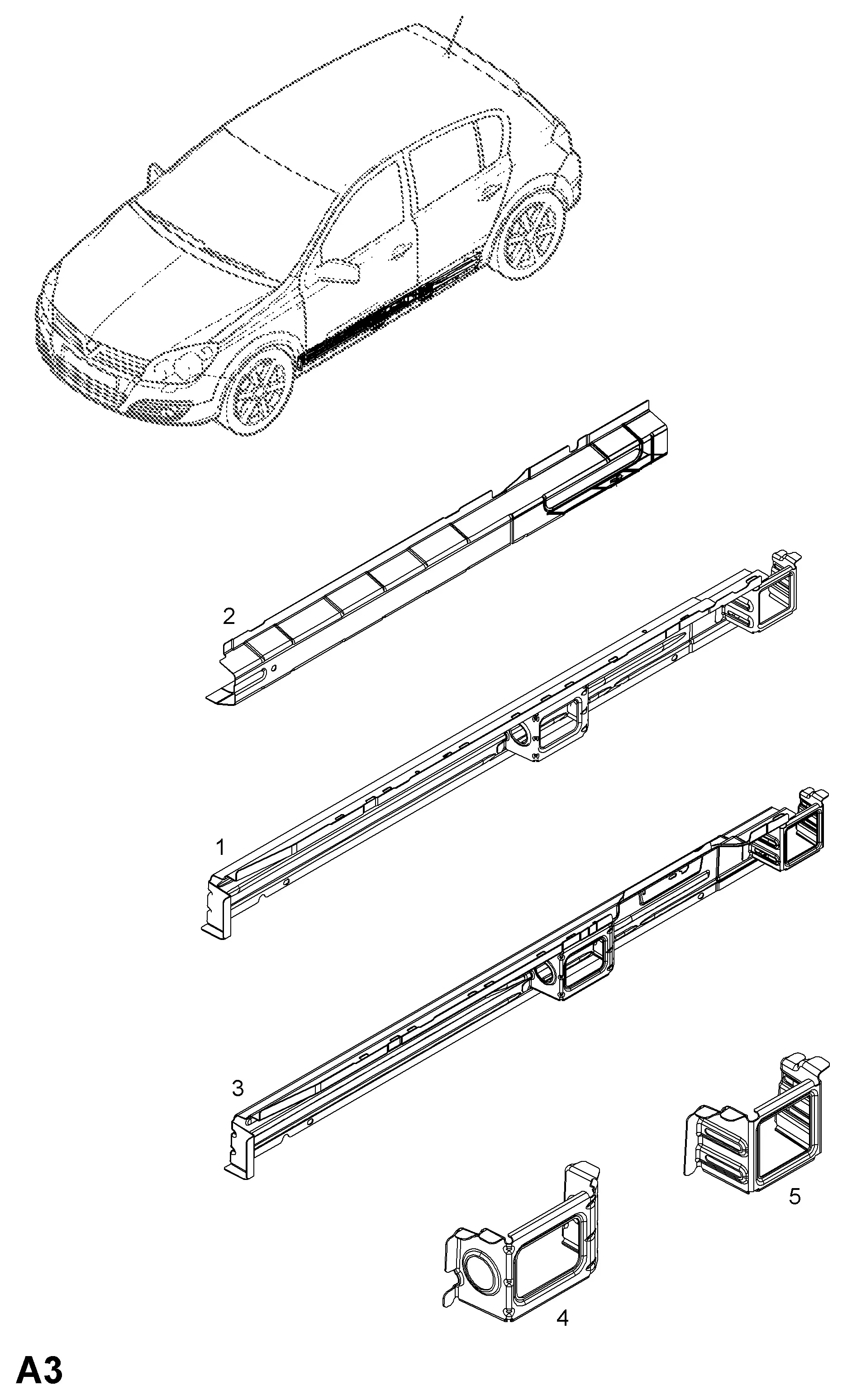 Side floor panels diagram