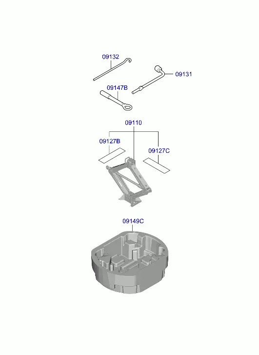 On-board tool kit diagram