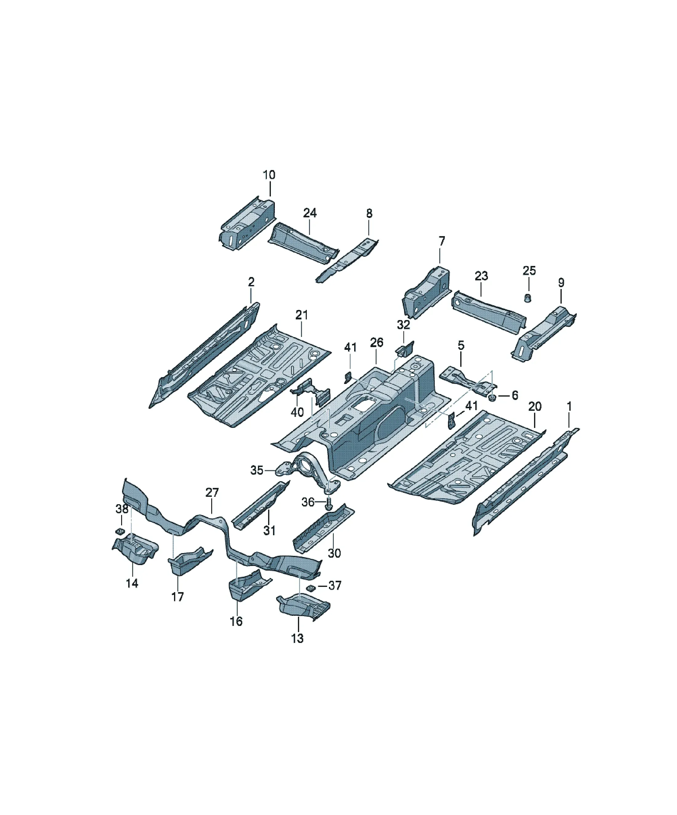 Floor panel diagram